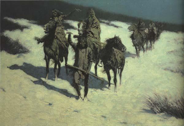Frederic Remington Trail of the Shod Horse (mk43) China oil painting art